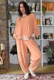 Terry B Lantern Sleeve Sweatshirt Just Peachy